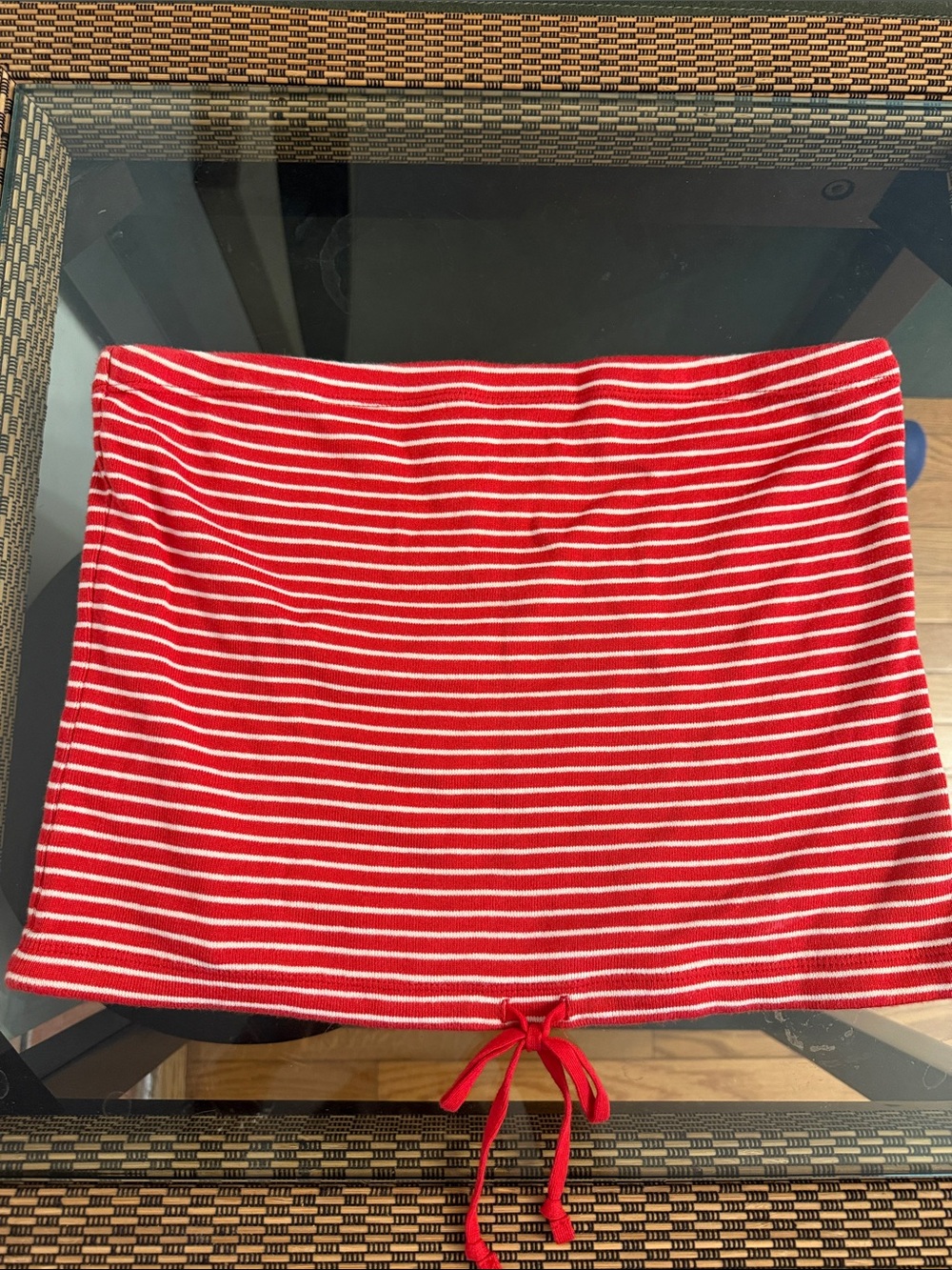 J. Crew Red and White Striped Knit Top